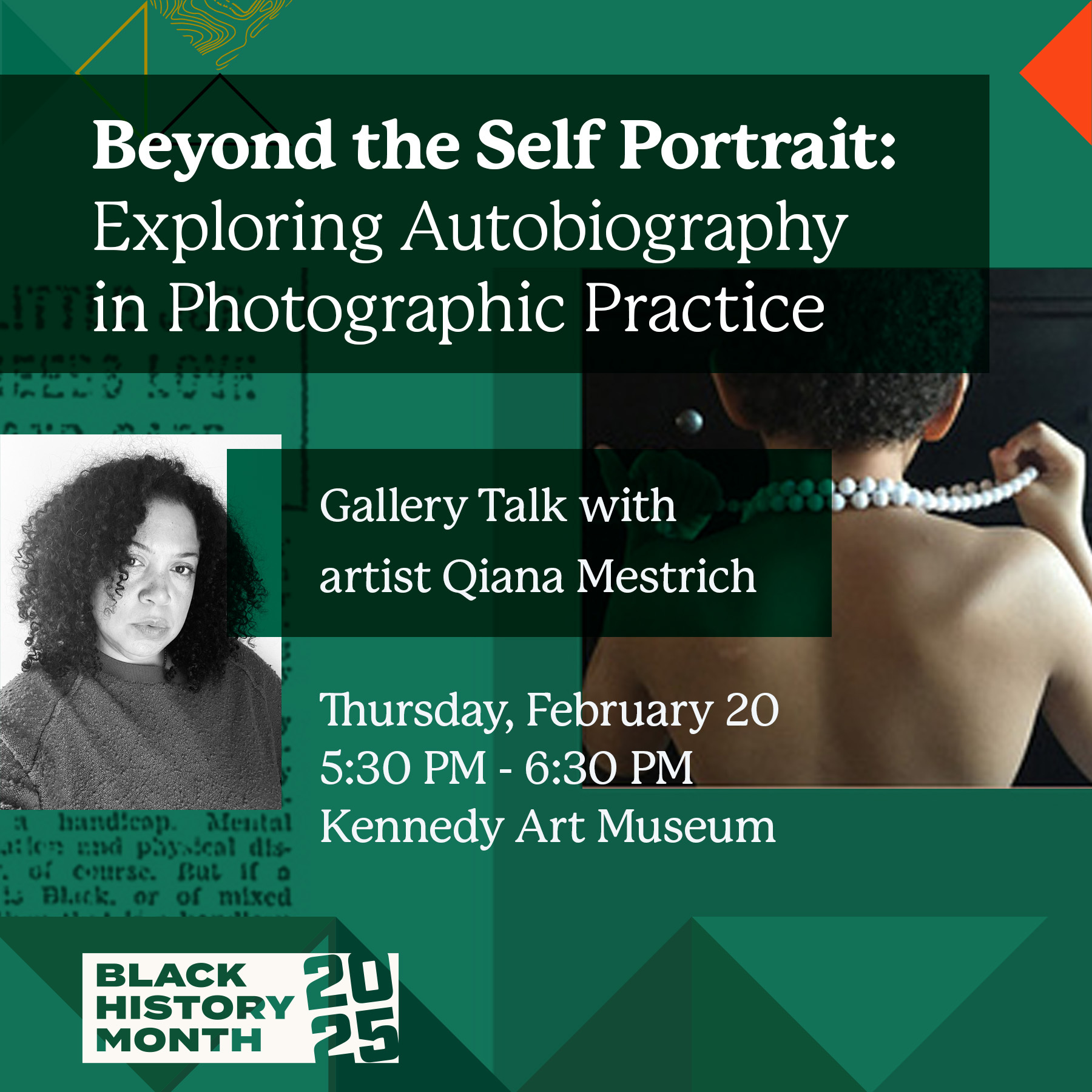 A flyer for the Beyond the Self Portrait: Exploring Autobiography in Photographic practice