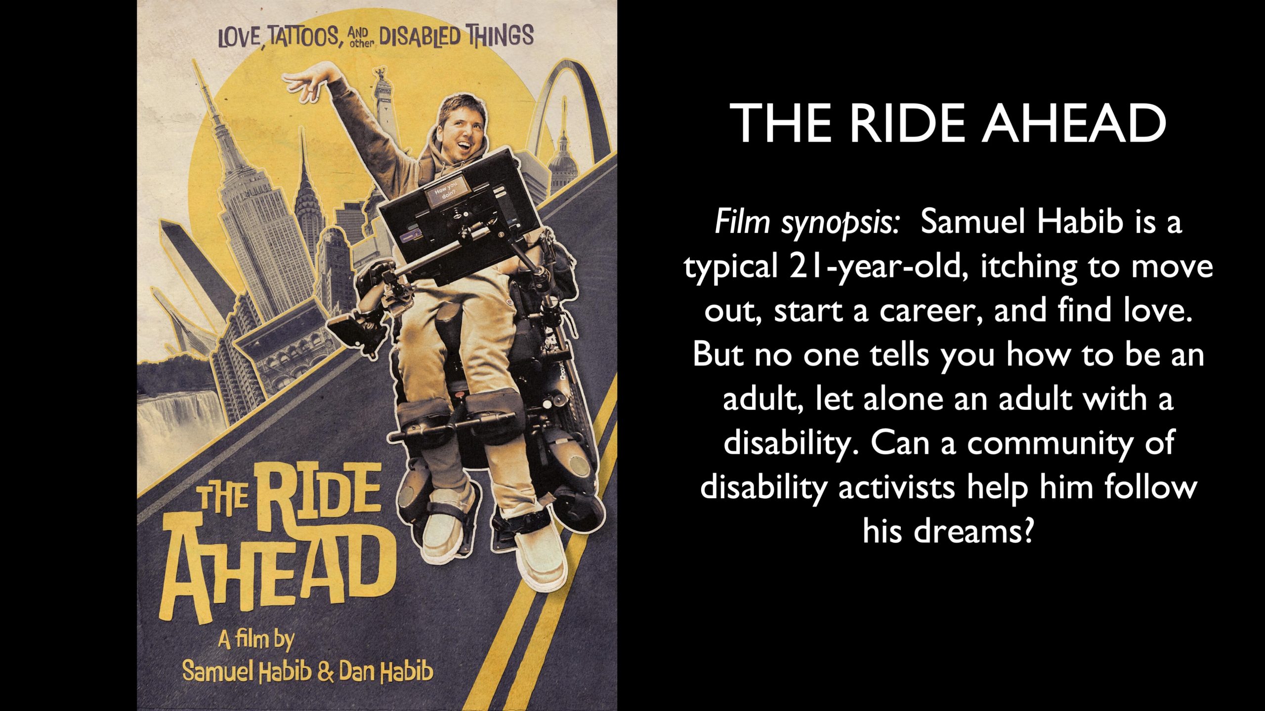 An image promoting a screening of "The Ride Ahead."