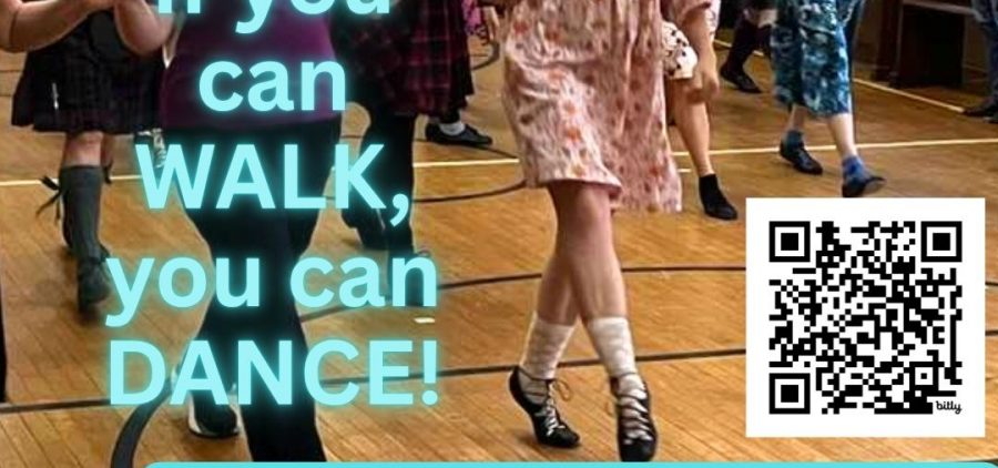 An image with information about Scottish Dance Classes.