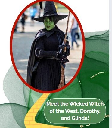 An image promoting an upcoming "Wizard of Oz" themed event.
