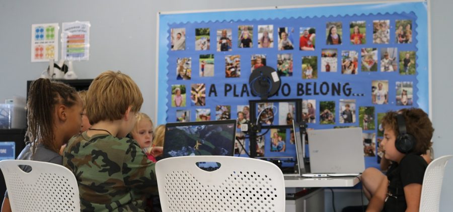 Children play at the Boys and Girls Club in Glouster