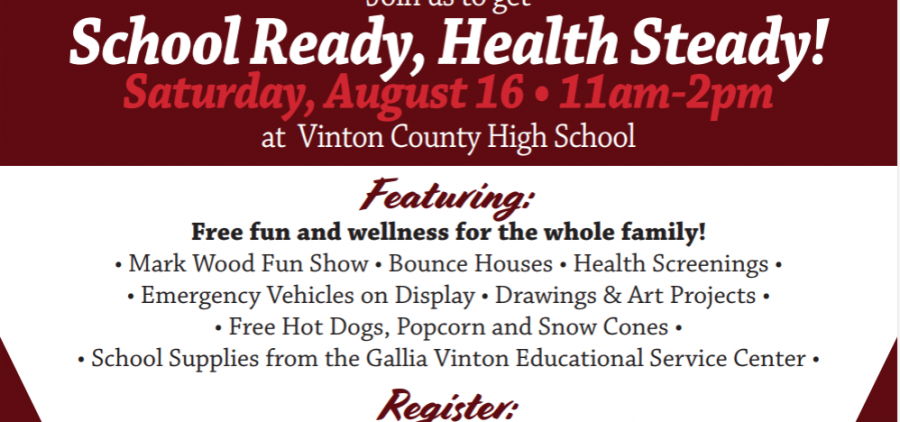 A flyer with information about the Vinton County Viking Bash.