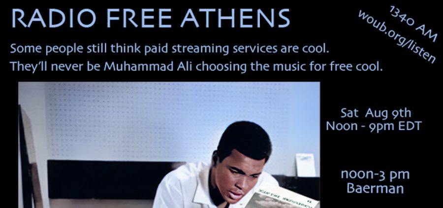 An image with the lineup for Radio Free Athens for August 9, 2025.
