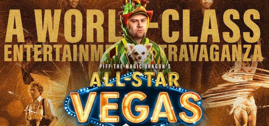 The promotional image for Piff the Magic Dragon's All Star Vegas show.