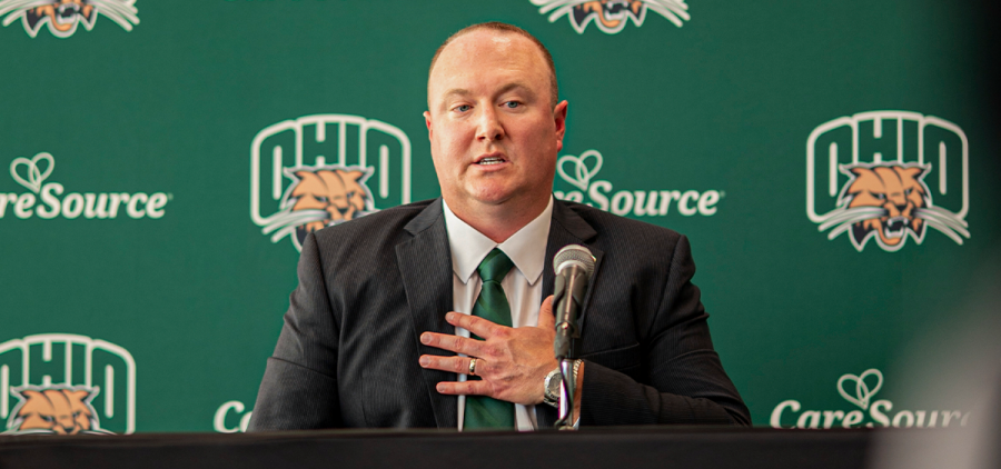 Ohio University Director of Athletics Slade Larscheid during his introductory press conference.