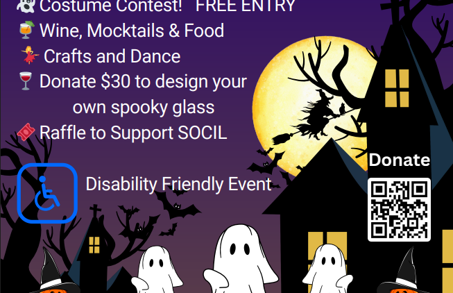 A flyer advertising an upcoming party event.