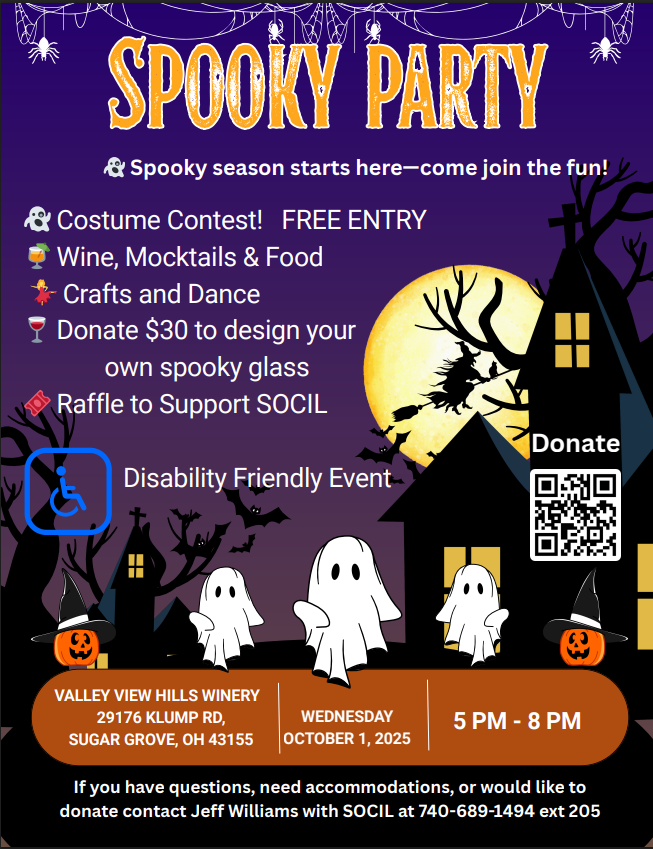 A flyer advertising an upcoming party event.