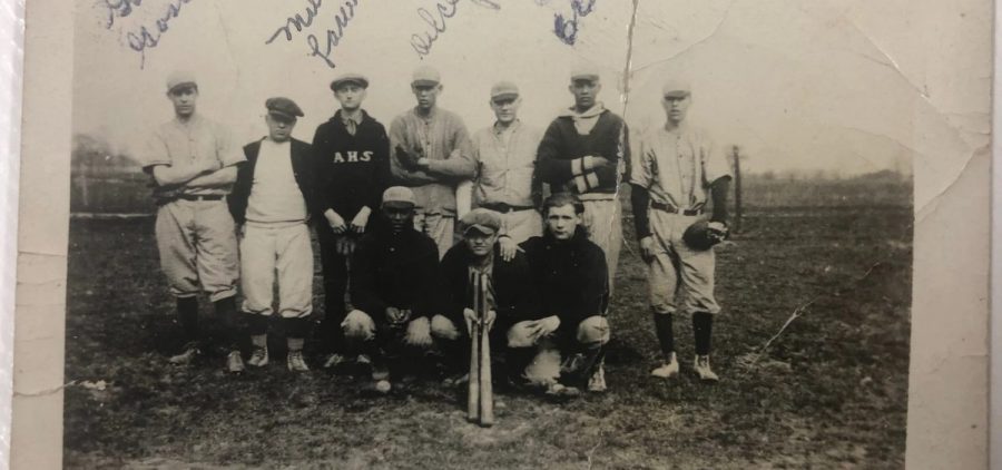 An Alger baseball team poses for a photo circa 1926. Ray Brown played as a shortstop on the high school team.
