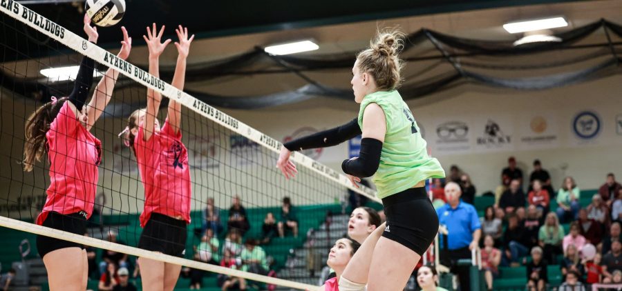 Spartan Lila Moser attacks at the net