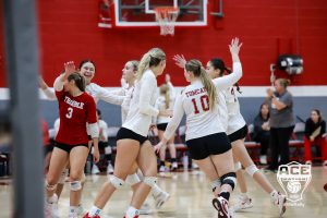The Tomcats celebrate an ace