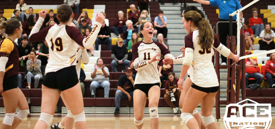 The Lancers celebrate a point