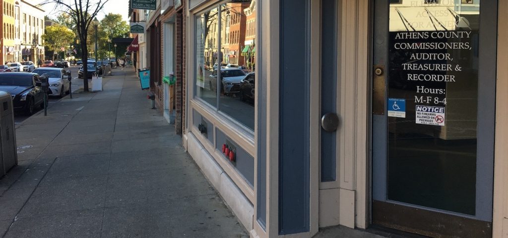 The street view outside the Athens County Treasurer's office