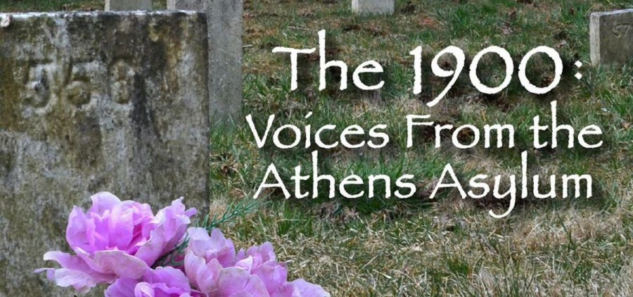 An old tombstone with the numbers 556 is pictured with purple flowers in front of it. The program title is displayed i the right half.