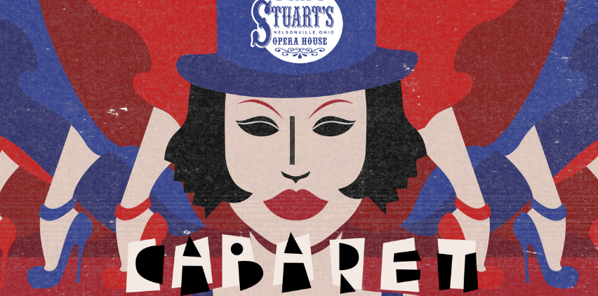 The promotional image for the upcoming production of "Cabaret" at Stuart's Opera House.