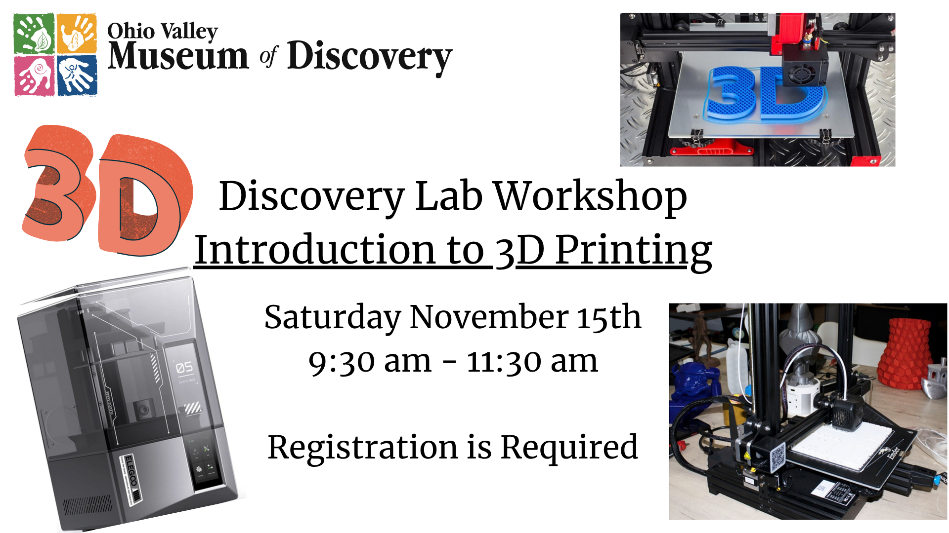 A flyer with information about an upcoming Makerspace event.