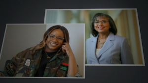 head shots of Brittany Packnett Cunningham and Anita Hill.