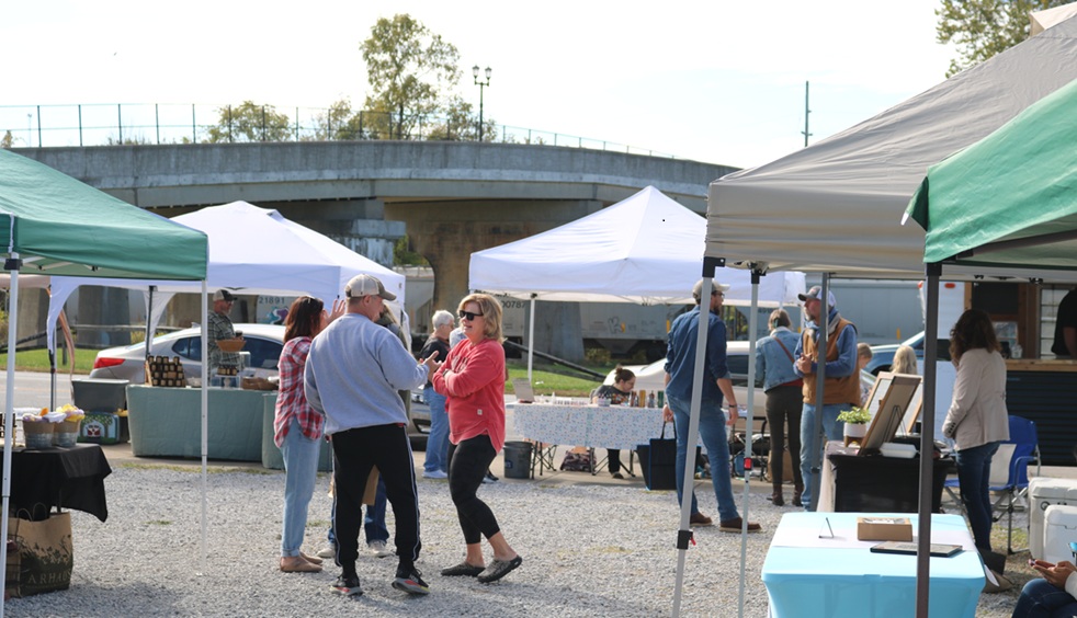 A farmers market run by From Scratch Co-Op in Cambridge.