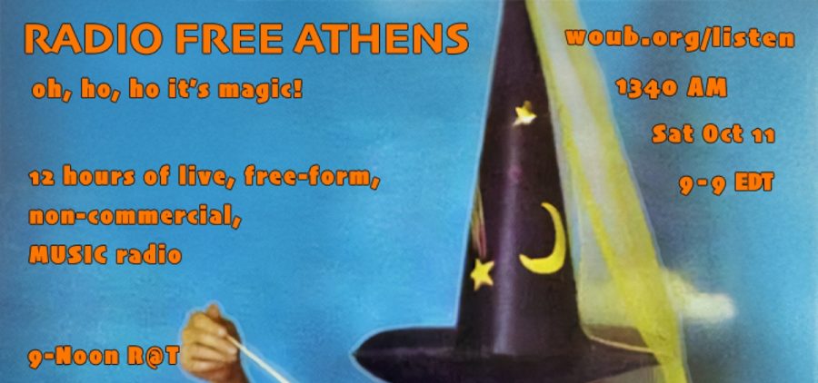 An image with the line-up for DJs on Radio Free Athens October 11, 2025.