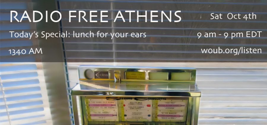 An image with the line up for Radio Free Athens DJs for October 4, 2025.