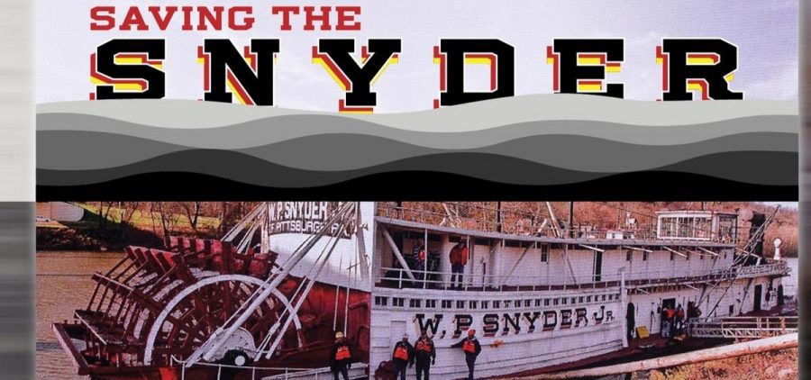 The W.P. Snyder, Jr. is a more than 100-year old white trimmed in red steam towboat pictured on the bottom with the program title above.