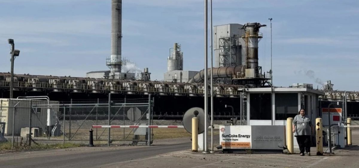 SunCoke Energy's Middletown coke plant seen from outside the gate.
