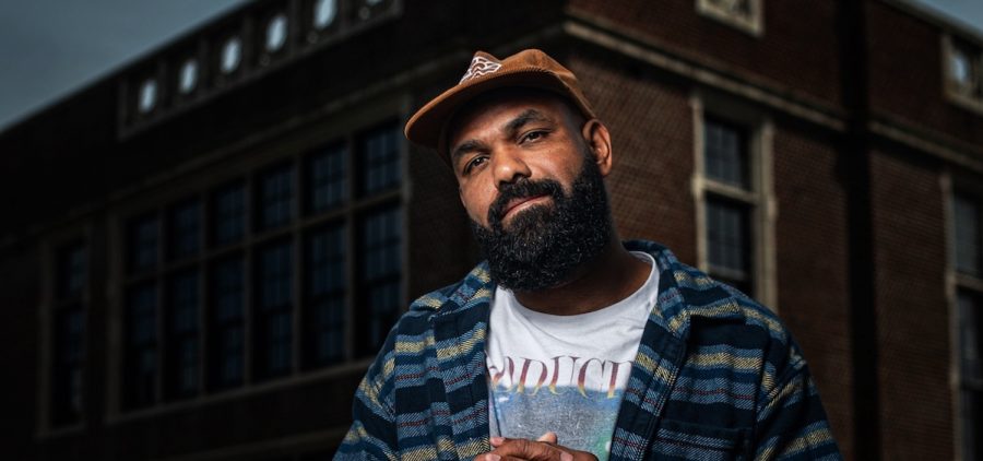 A press image of musician Alan "Corduroy" Brown.