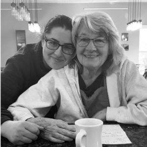 Rosie Berardi and her mother, Kathy Strode, inside the Triple Nickel Diner in Chesterhill.