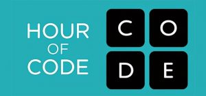 The logo for Hour of Code. 