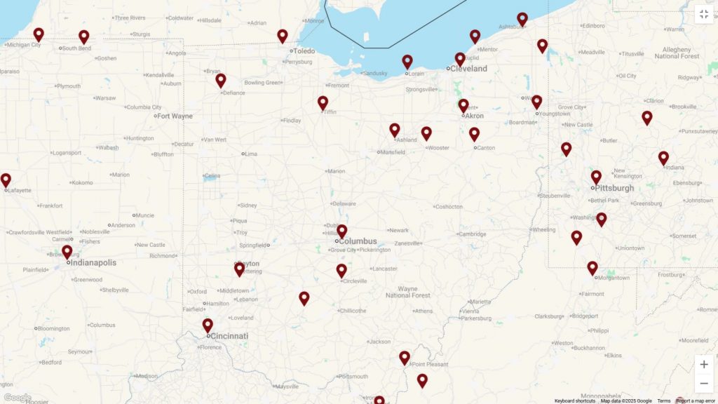 A map shows locations of TubaChristmas