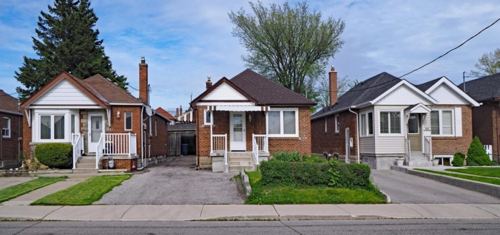 Bungalows on a suburban street