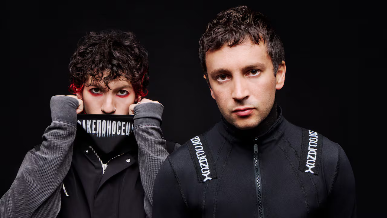 A press image of the band Twenty-One Pilots.