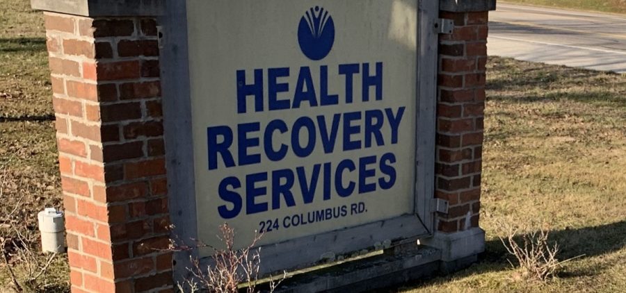 Health Recovery Services sign on Columbus Rd. Athens.