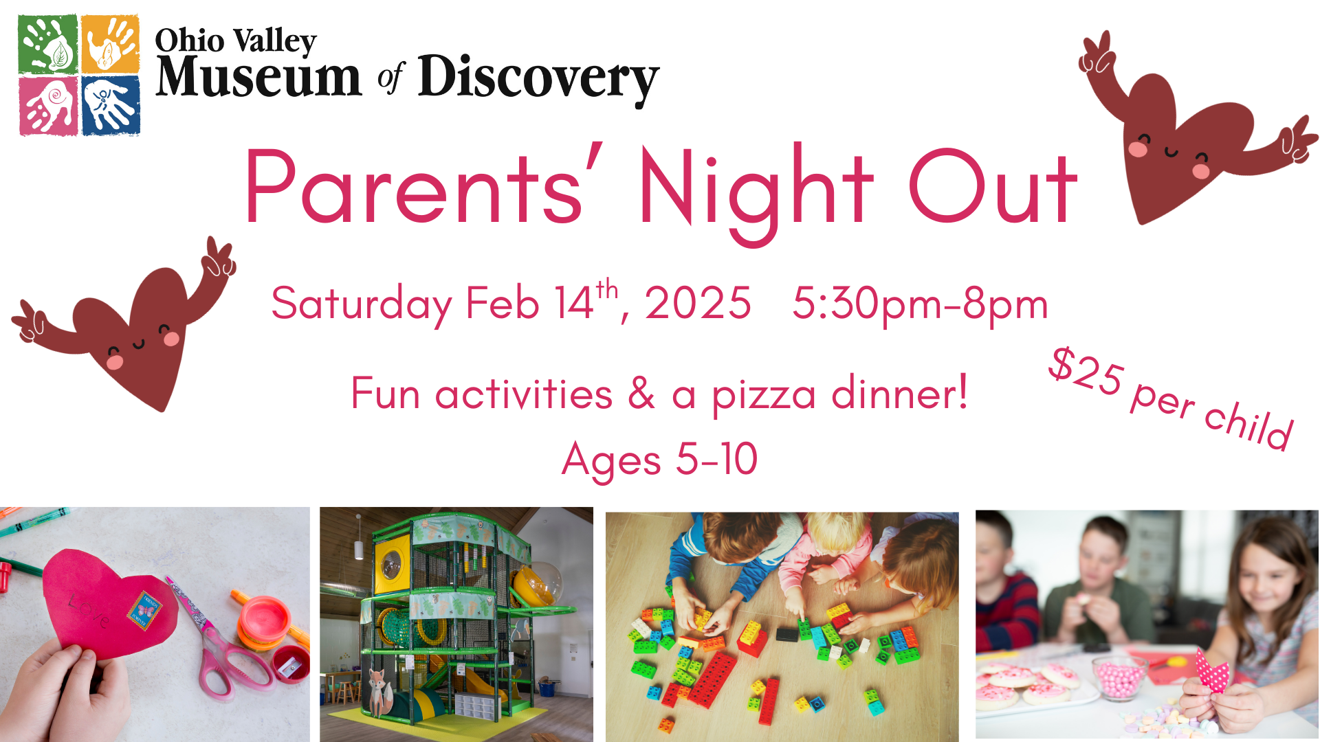 A flyer with information about an upcoming event at the Ohio Valley Museum of Discovery.