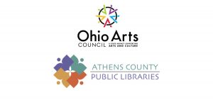 An image of the logos of the Ohio Arts Council and the Athens County Public Libraries. 
