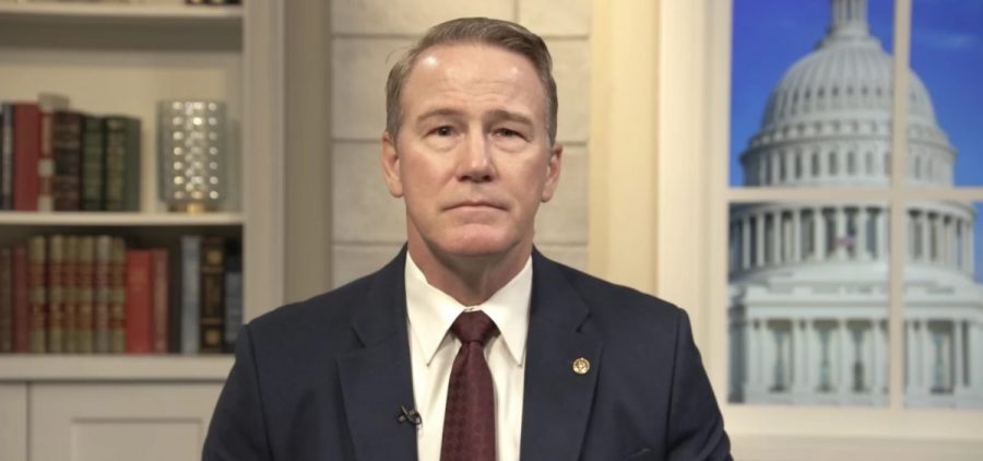 U.S. Sen Jon Husted speaks to reporters about immigration, affordability and other topics during an online press conference.