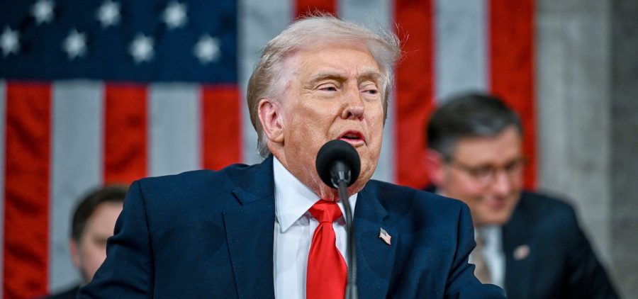 President Donald Trump delivers the State of the Union address to a joint session of Congress