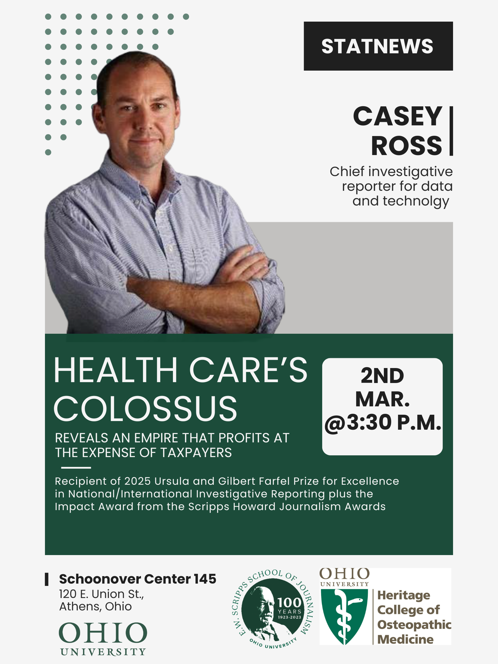 An image of a flyer with information about an upcoming event.