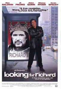 The film poster artwork for "Looking For Richard."