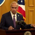 Sen. Jerry Cirino speaks at a press conference unveiling Senate Republicans' version of the state budget