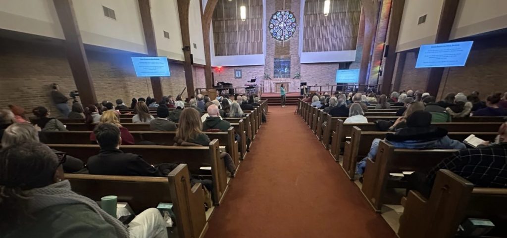 Residents from Springfield and surrounding communities gathered in Central Christian Church