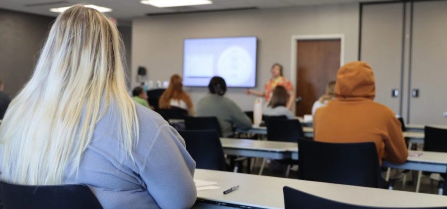 Students at Northwest State Community College sit in a classroom