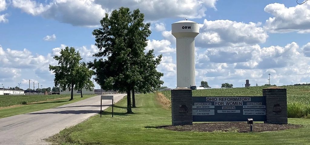 The Ohio Reformatory for Women as seen from the road leading to the facility.