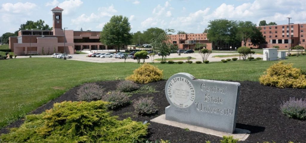Central State University in Wilberforce as seen from a distance.