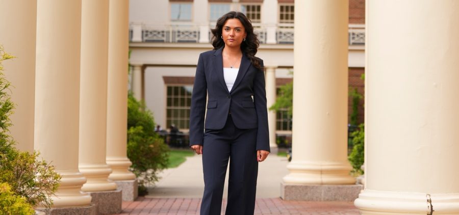Josephine Timperman, a student at Miami University, poses for a portrait