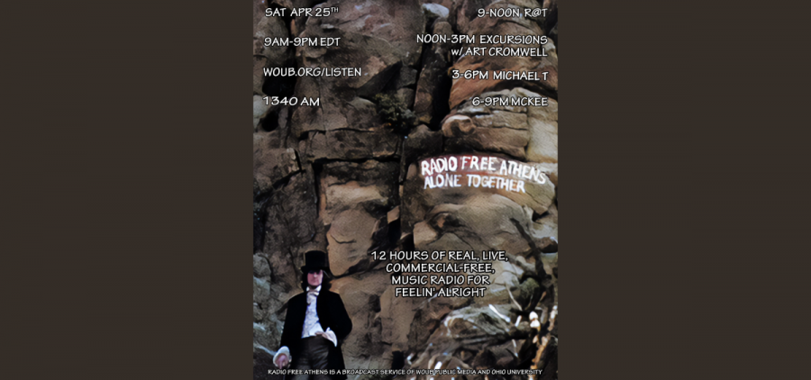 An image with information about this weekend's lineup for Radio Free Athens.