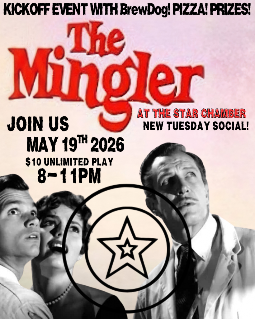 An image promoting a special event series at Star Chamber Arcade.