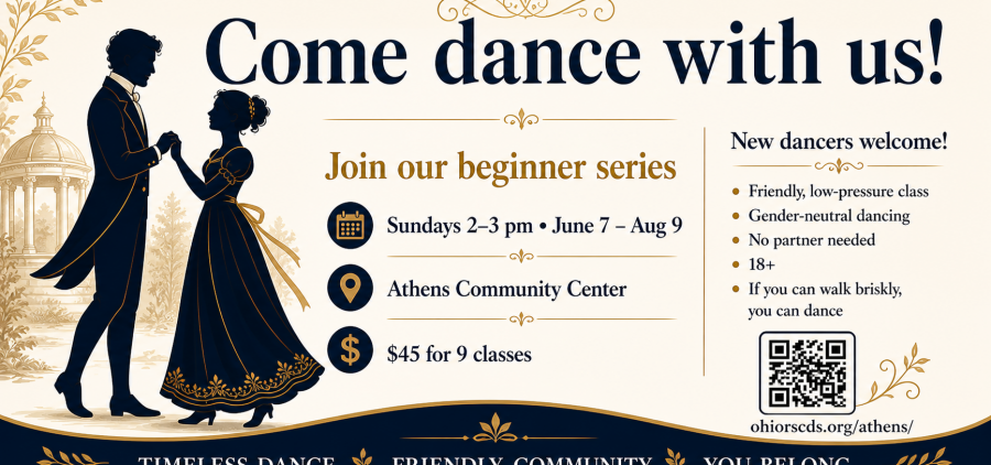 An image with information about a series of dance classes.