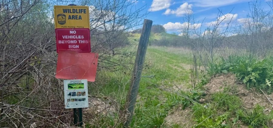 A sign marks the Egypt Valley Wildlife Area.