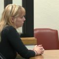 Jennifer Sweat sitting inside the Athens Courthouse, next to her attorney Assistant Public Defender Donald Gallick. While talking to Judge George McCarthy