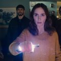 Emily Blunt stars as a TV meteorologist who discovers she can read minds in Disclosure Day. Niko Tavernise/Universal Pictures